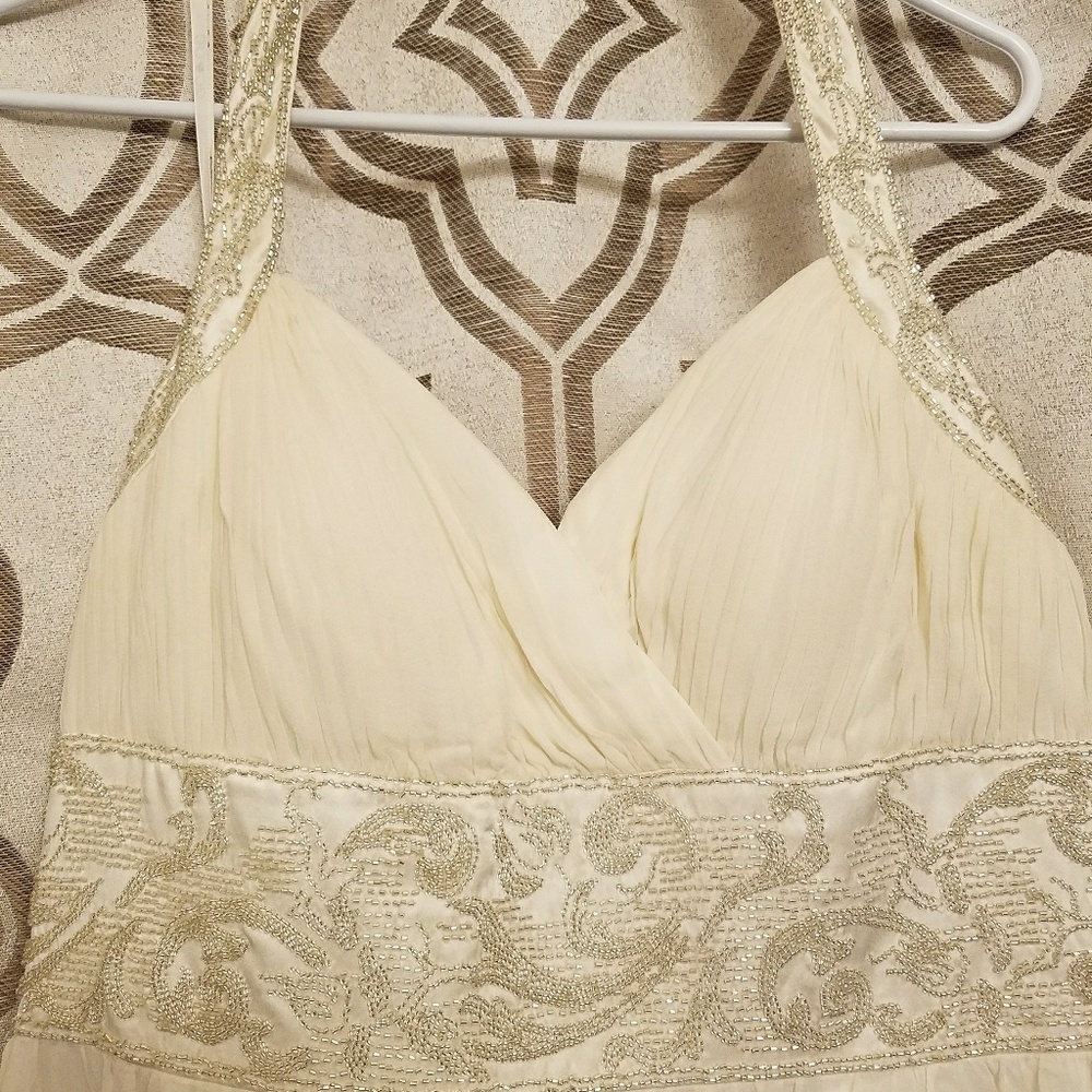 Oleg Cassini Ivory Silk Gown